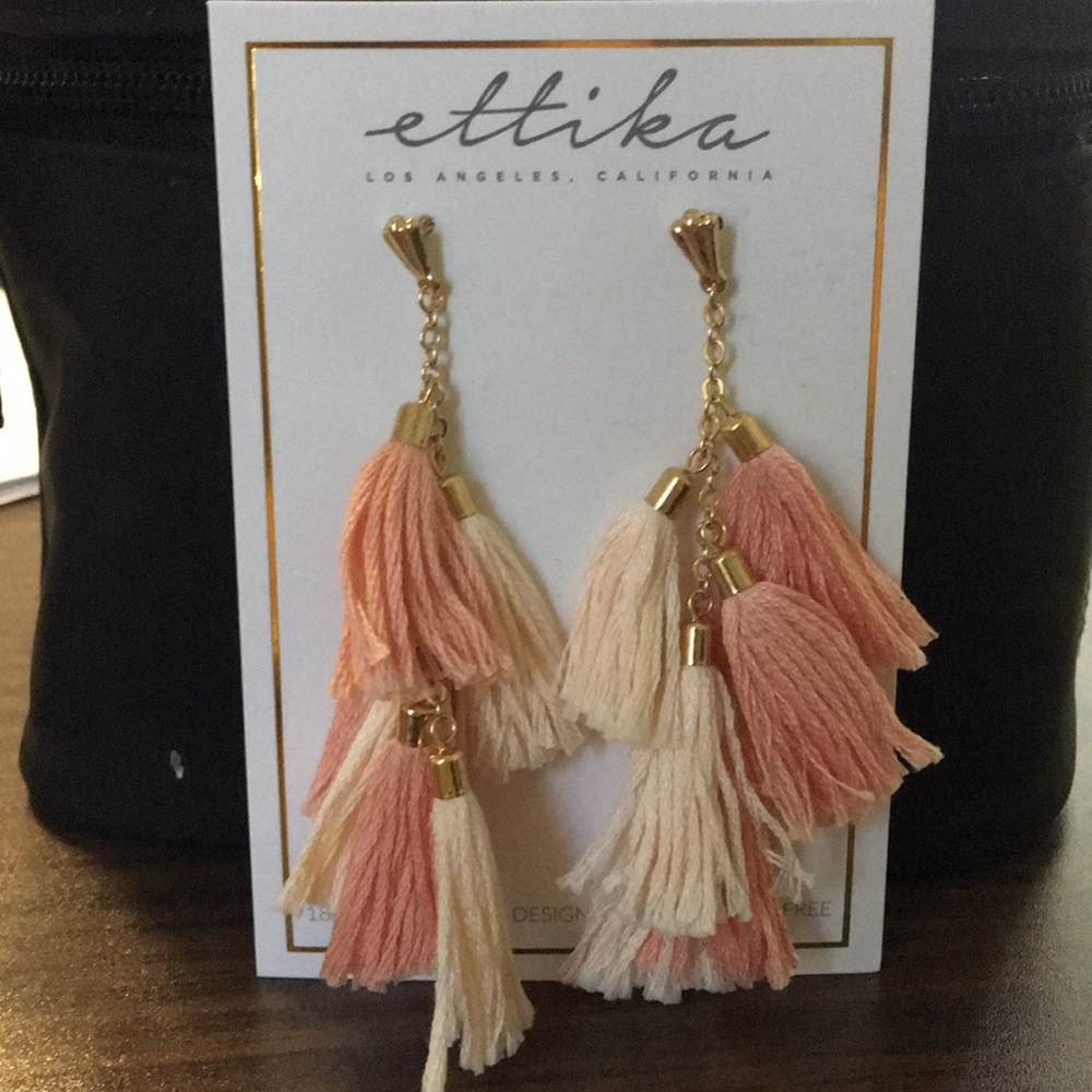 Ettika 18k gold tassel earrings - Picture 2 of 3
